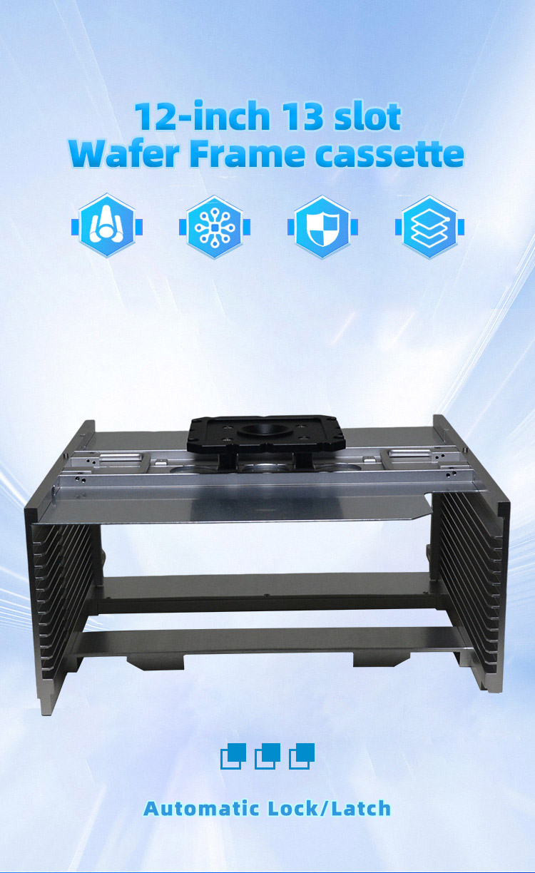 12Inch 13 Slot 24T12-R3 Wafer Frame Cassette (10mm Slot Pitch)
