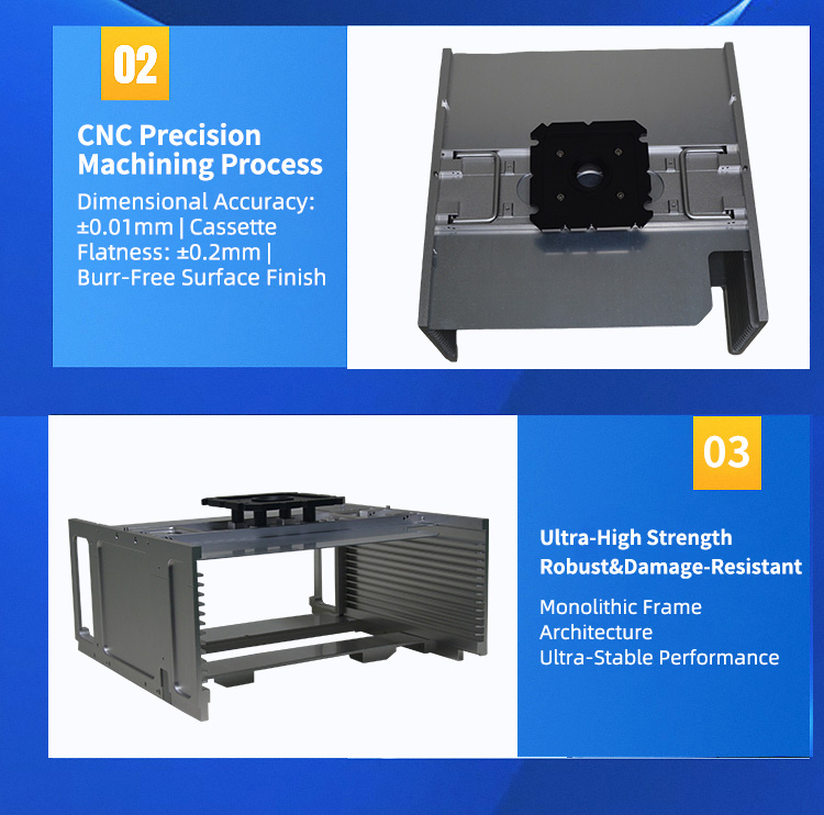12Inch 13 Slot 24T12-R3 Wafer Frame Cassette (10mm Slot Pitch)