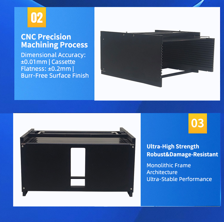 12Inch 13 Slot B37-R0 Wafer Frame Cassette (10mm Slot Pitch)