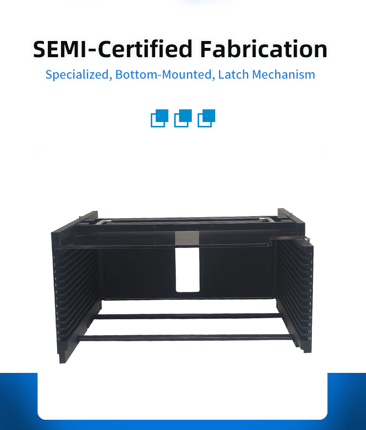 12Inch 13 Slot B37-R0 Wafer Frame Cassette (10mm Slot Pitch)