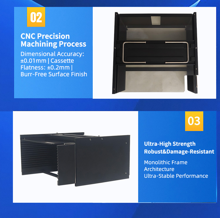 12Inch 13 Slot P12-R0 Wafer Frame Cassette (10mm Slot Pitch)