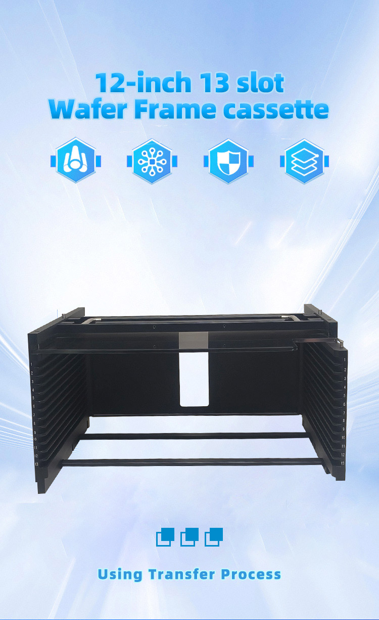 12Inch 13 Slot P12-R0 Wafer Frame Cassette (10mm Slot Pitch)
