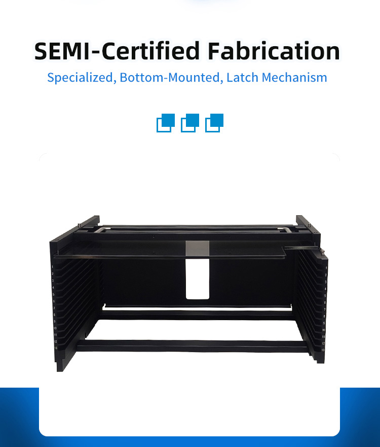 12Inch 13 Slot Y12-R0 Wafer Frame Cassette (10mm Slot Pitch)