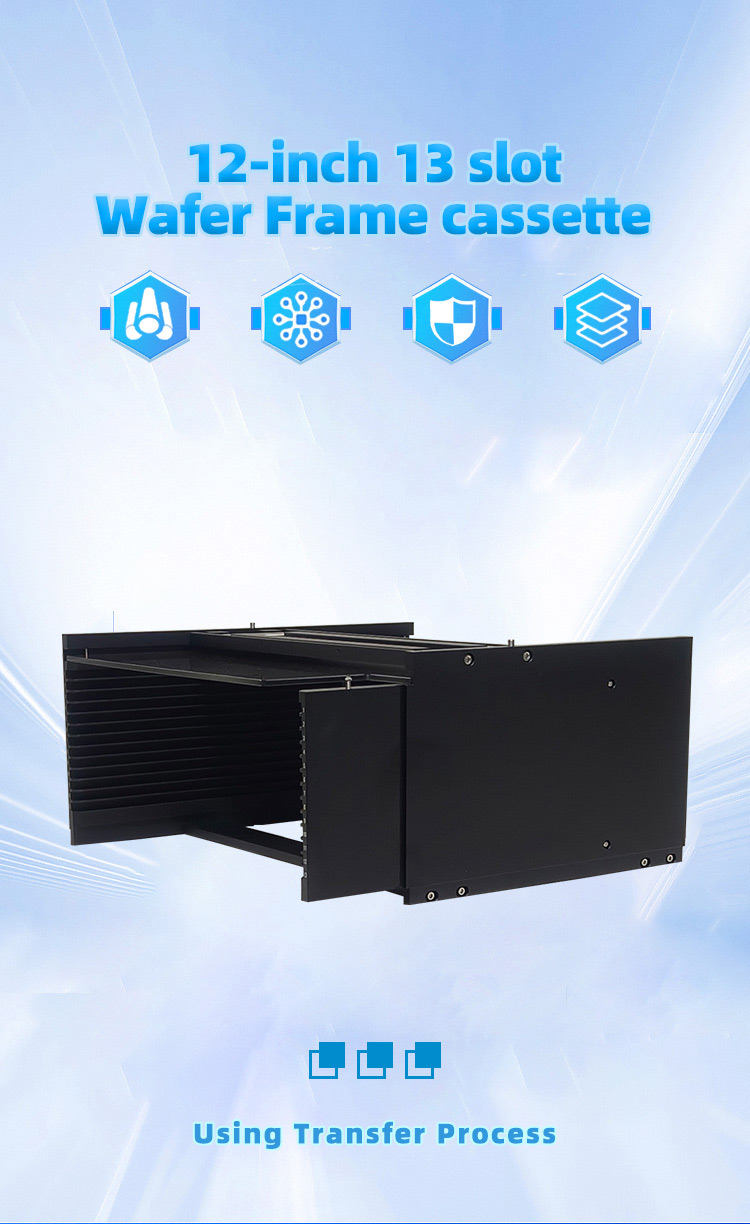 12Inch 13 Slot Y12-R0 Wafer Frame Cassette (10mm Slot Pitch)