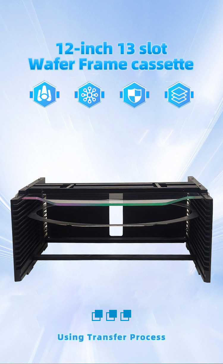 12Inch 13 Slot D12-R5 Wafer Frame Cassette (10mm Slot Pitch)
