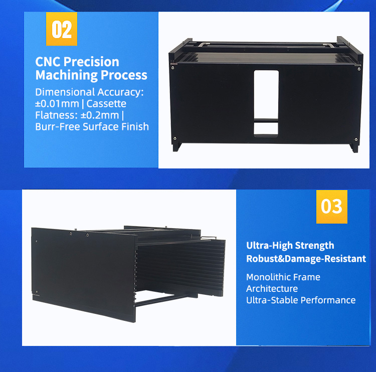 12Inch 13 Slot 24V12-R0 Wafer Frame Cassette (10mm Slot Pitch)