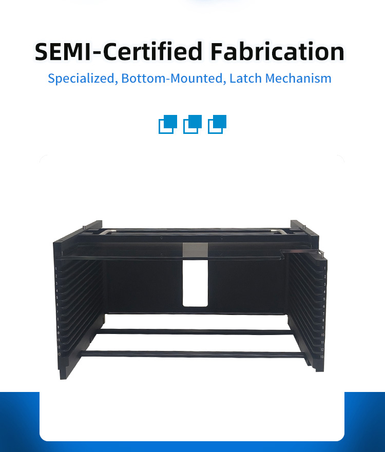 12Inch 13 Slot 24V12-R0 Wafer Frame Cassette (10mm Slot Pitch)