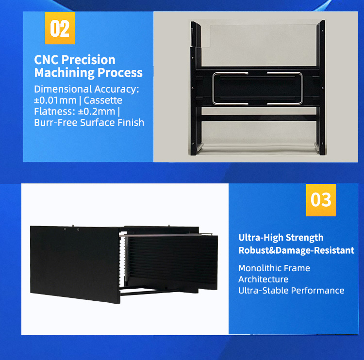 12Inch 15 Slot Q12-R2 Wafer Frame Cassette (8.6mm Slot Pitch)