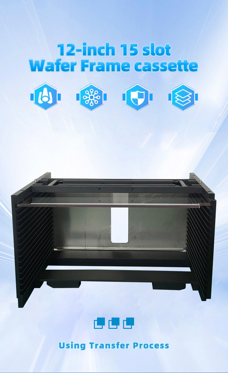 12 Inch 15 Slot A16-R0 Wafer Frame Cassette (10 mm Slot Pitch)