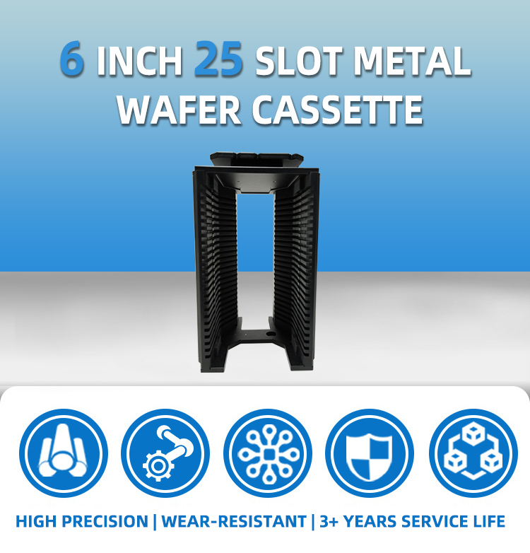 6 Inch 25 Slot Z06 Metal Wafer Cassette(10 mm Slot Pitch)