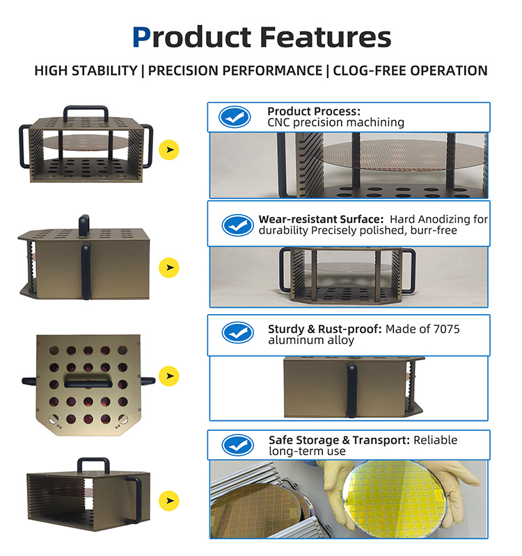 12 Inch 12 Slot 12-R1 Metal Wafer Cassette (10 mm Slot Pitch)