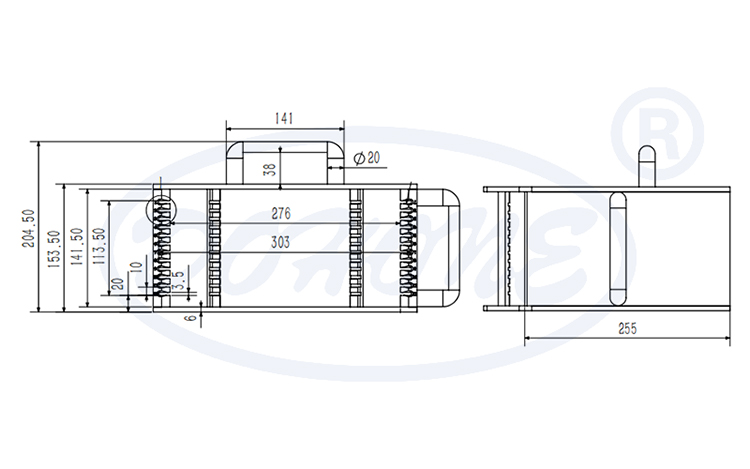 12 Inch 12 Slot 12-R1 Metal Wafer Cassette (10 mm Slot Pitch)