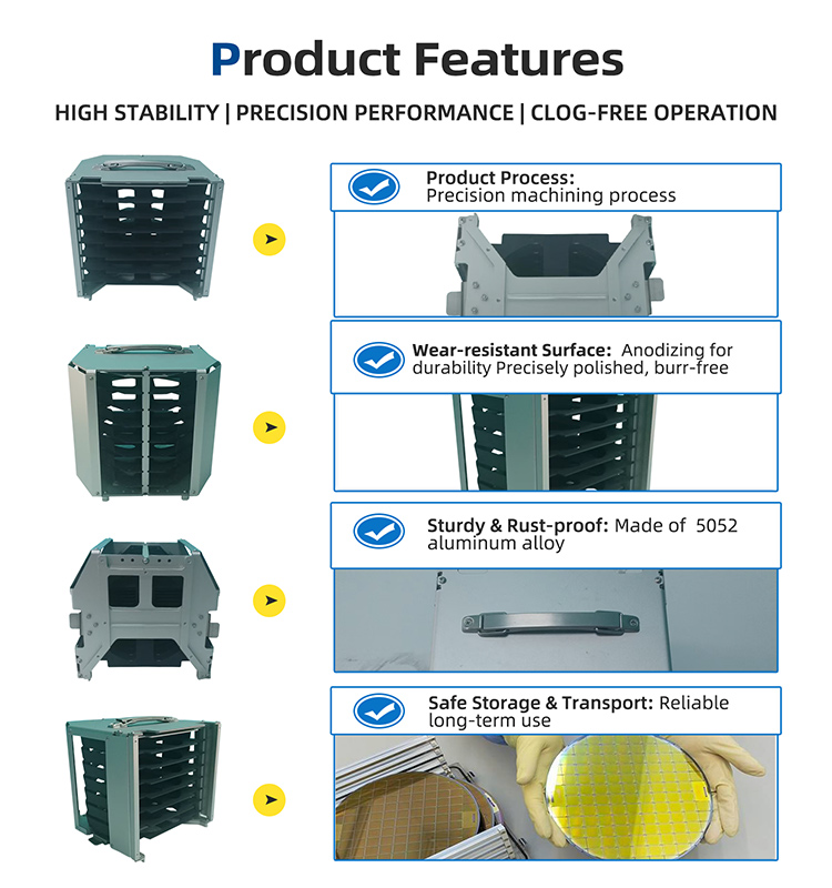 8 inch 7 slot P08-R0 Slotted DSC Cassette(25.4mm Slot Pitch)