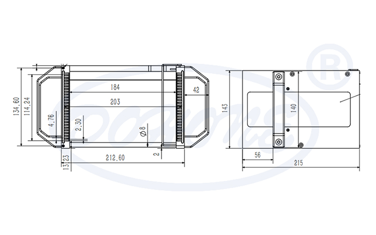 8 Inch 25 Slot H08-R0 Metal Wafer Cassette(4.76 mm Slot Pitch)
