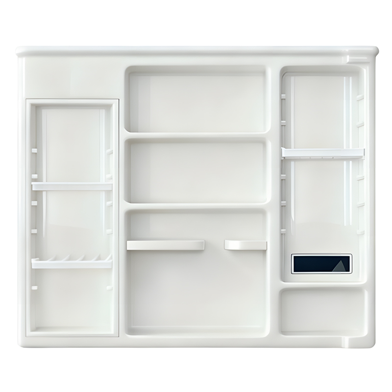 Adjustable Light Ample Storage Grille Bathroom Cabinet with Smart LED Mirror