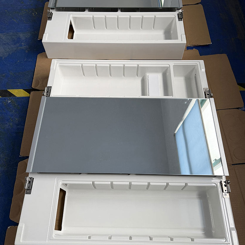 Adjustable Light Ample Storage Grille Bathroom Cabinet with Smart LED Mirror