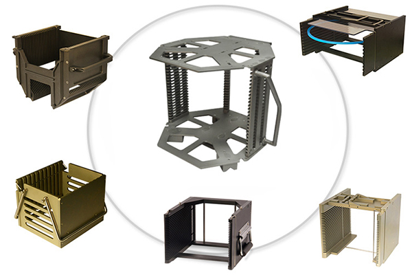 6 inch 25 Slot C06-R4 Wafer Frame Cassette (Stainless Steel Cover Plate)