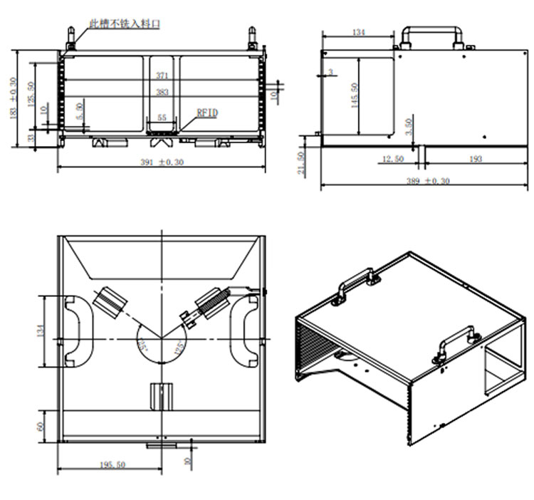 12-Inch 13-Slot A73-R1 Wafer Frame Cassette (10mm Slot Pitch)