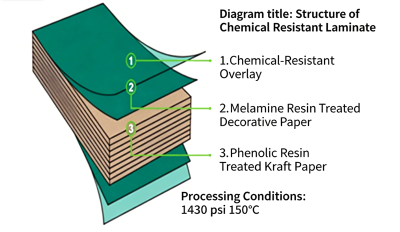Laboratory Research Desktop Substrate Chemical Resistant Laminate