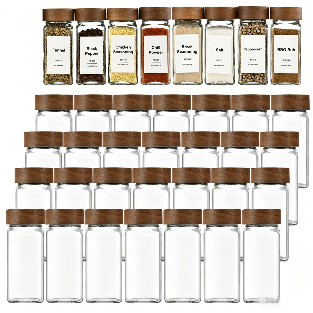 Bamboo vs. Acacia Wood Lids Which Glass Spice Jar Is Right for Your Brand
