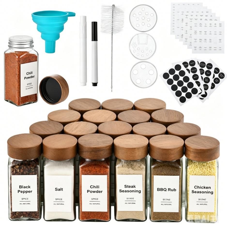 Bamboo vs. Acacia Wood Lids Which Glass Spice Jar Is Right for Your Brand