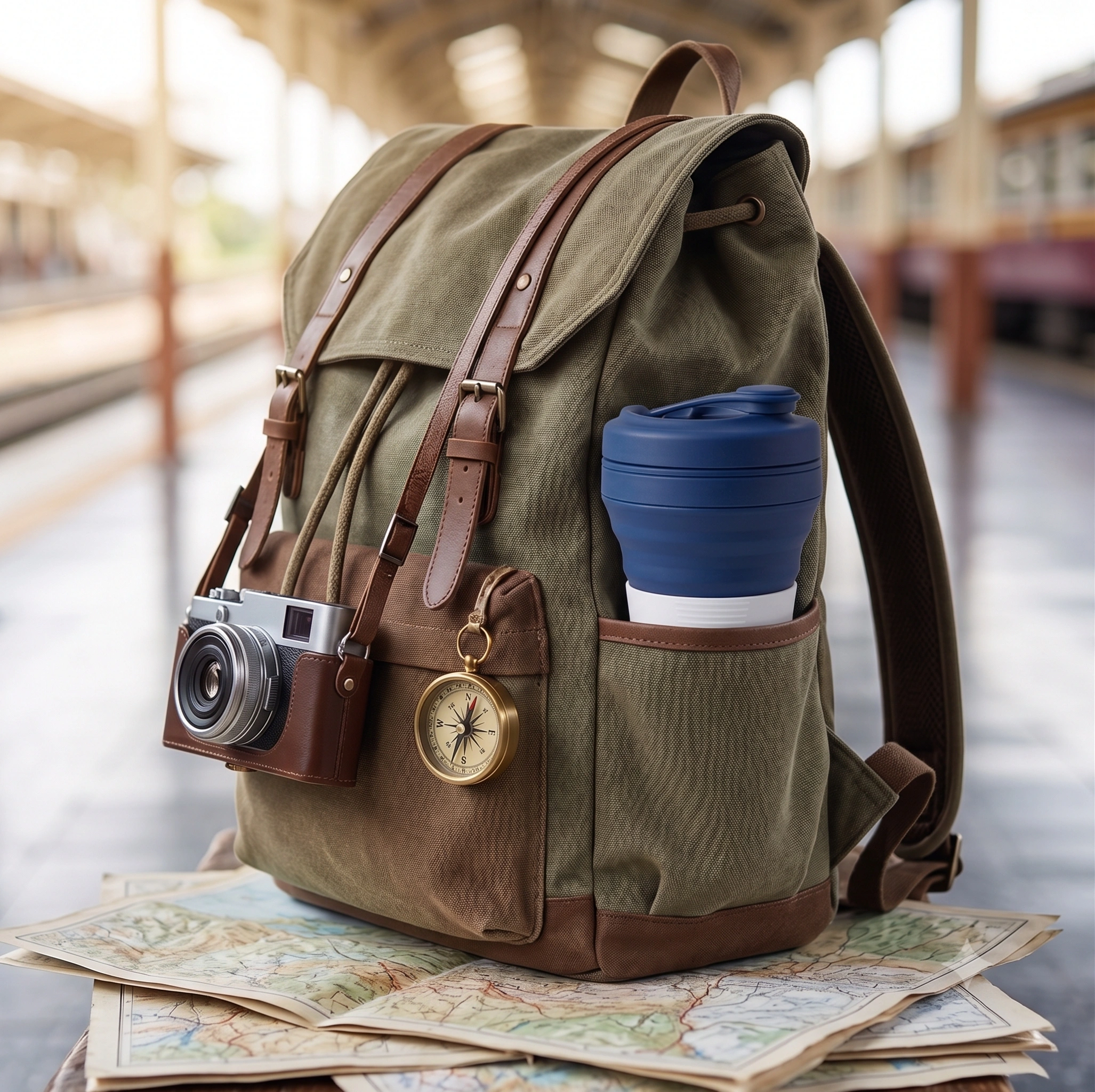 Collapsible Travel Cup with Lid