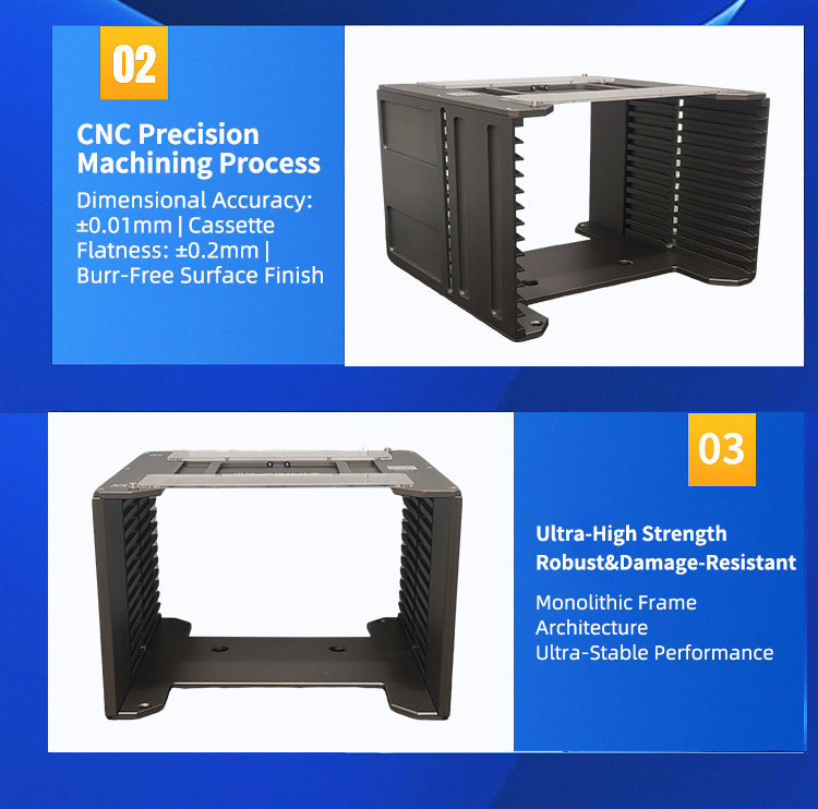 8 inch 13 Slot A78 Wafer Frame Cassette (13mm Slot Pitch)