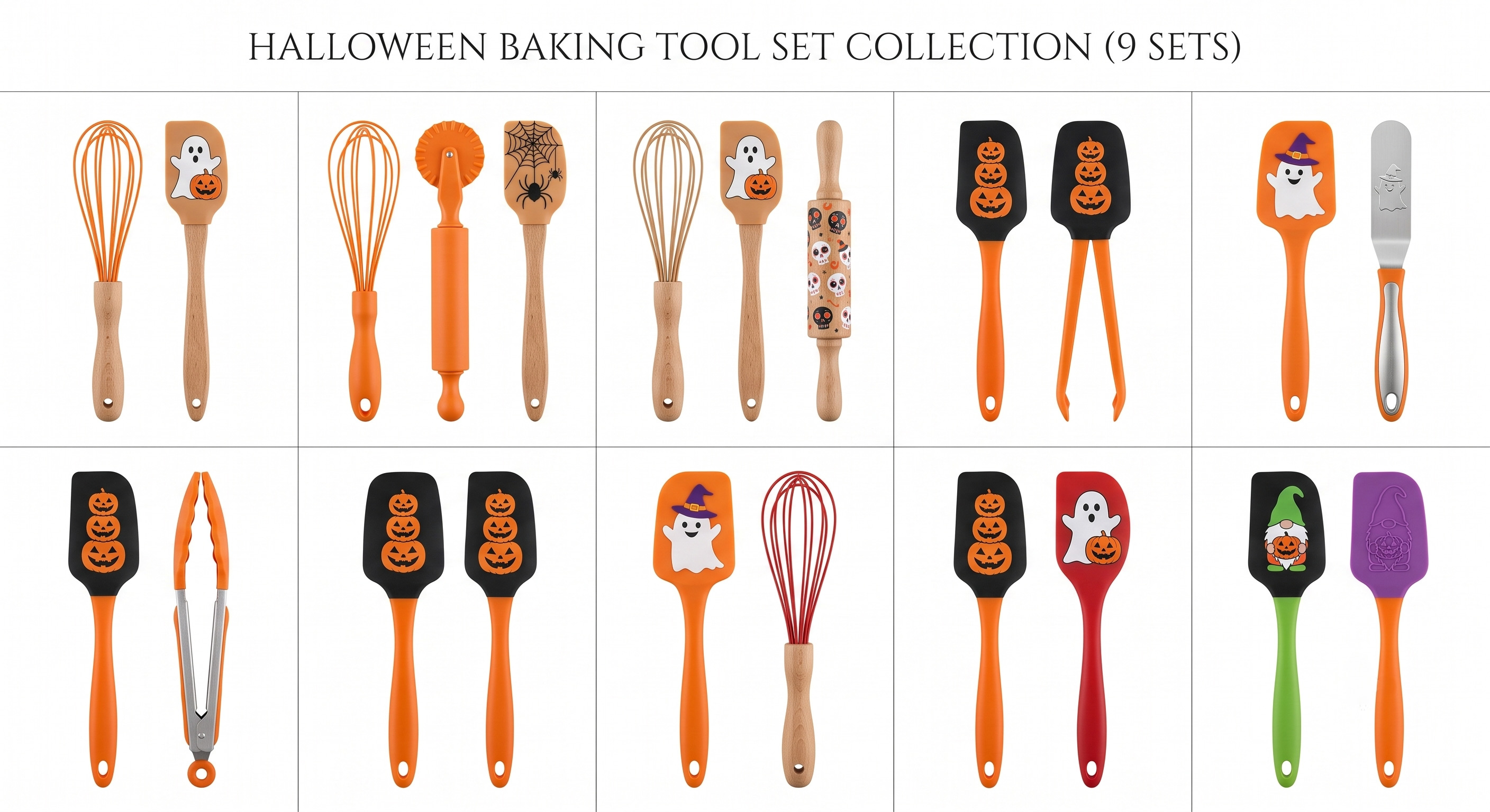 Halloween Silicone Baking Utensil Sets
