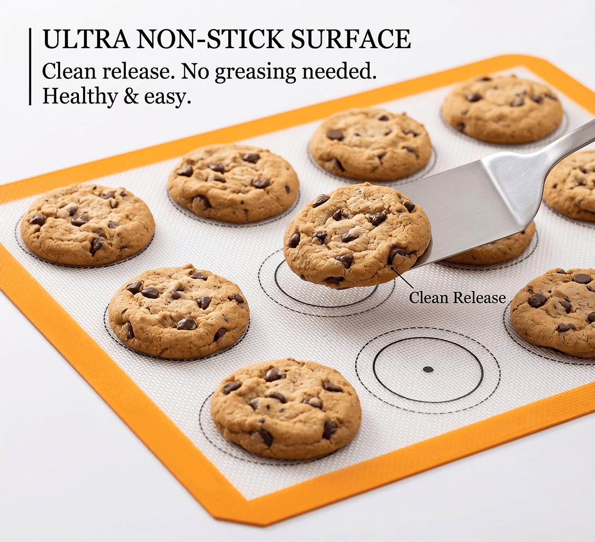 Multi-Color Precision Guide Silicone Baking Mats