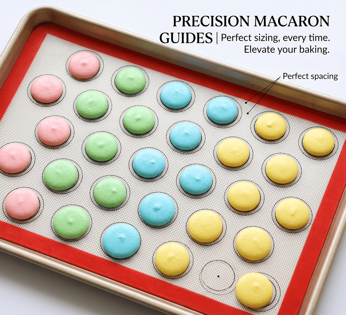 Multi-Color Precision Guide Silicone Baking Mats