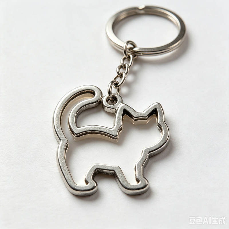 Custom Logo Hollow Out Cutting Shape Metal Key Chain