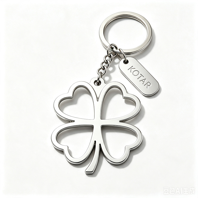 Custom Logo Hollow Out Cutting Shape Metal Key Chain