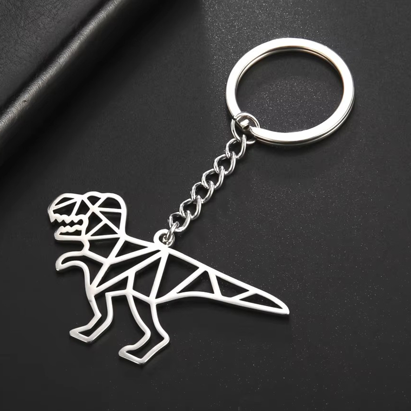 Custom Logo Hollow Out Cutting Shape Metal Key Chain
