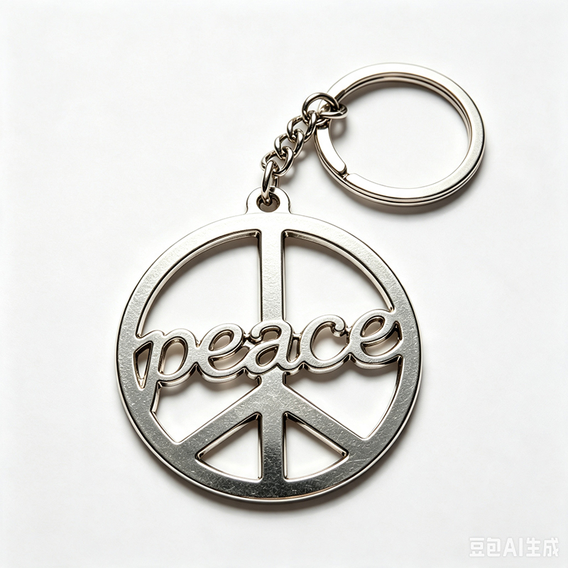 Custom Logo Hollow Out Cutting Shape Metal Key Chain