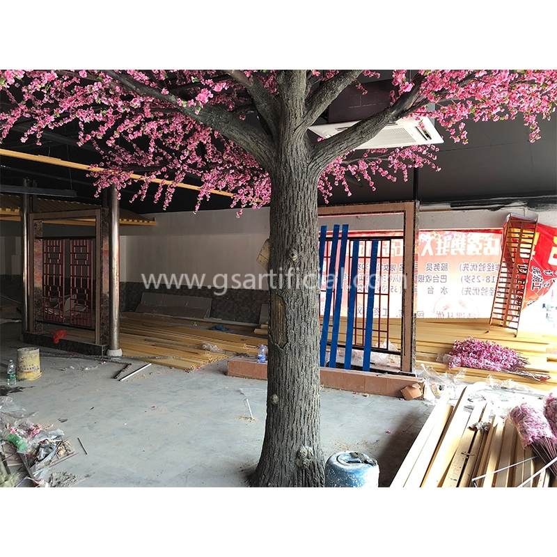 Gst201 Fiberglass Large Artificial Peach Tree for Conference Hall Decoration