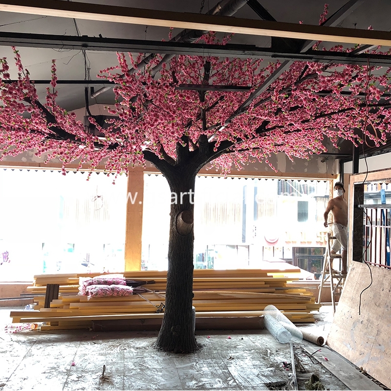 Gst201 Fiberglass Large Artificial Peach Tree for Conference Hall Decoration