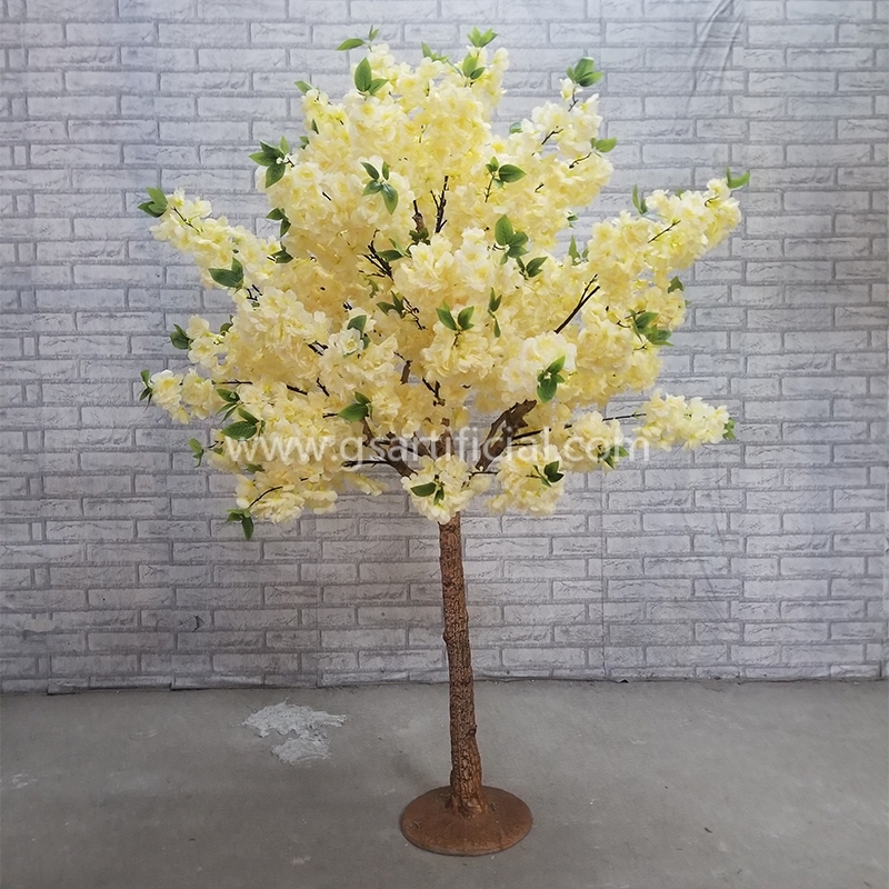Toy Dekorasiyası üçün 4ft Plastik Albalı Çiçəyi Ağacı Mərkəzi Sakura Çiçəyi Ağacı