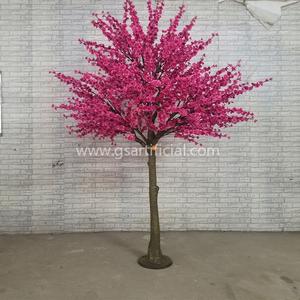 2.5m High Plastic Trunk Peach Blossom Tree bakeng sa Mokhabiso oa Lechato