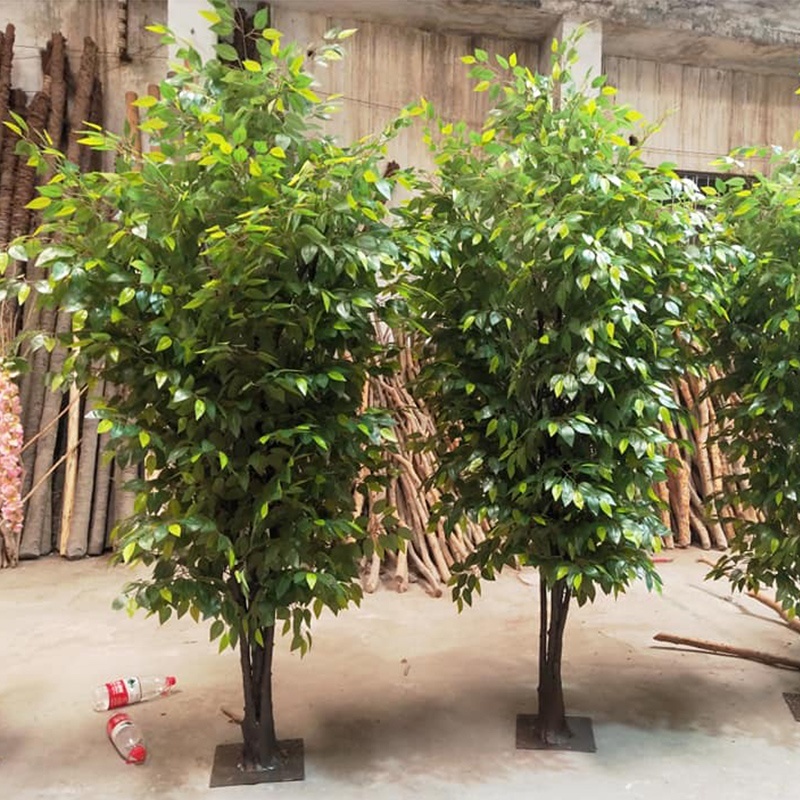 Indoor Decoration 10ft Artificial Ficus Tree Green Plant Banyan Tree