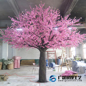 Konstgjord persikablomning blomma träd bröllop dekoration