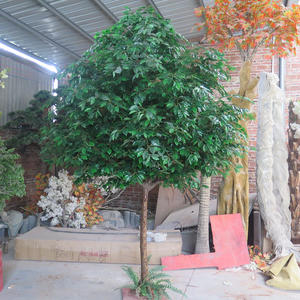 Zöld mesterséges banyan fa beltéri kültéri dekoratív hamis fához