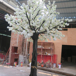Sefate sa maiketsetso sa sakura cherry blossom tree fiberglass thepa ea silika