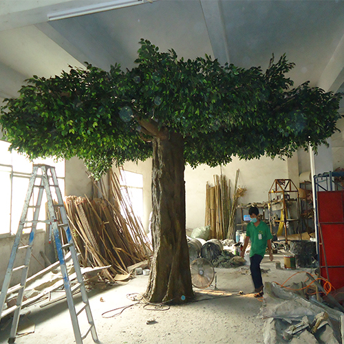 sklolaminát zelený Umelý fikusový strom prispôsobená veľkosť falošný banyánový strom