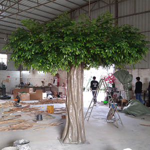Big trunk artificial ficus banyan tree for indoor and outdoor decorations