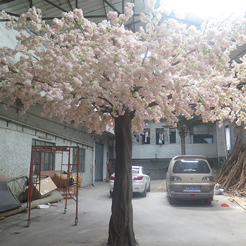 Big trunk artificial cherry blossom tree fake flower tree