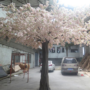 Kutu e kholo ea maiketsetso ea cherry blossom tree fake flower tree