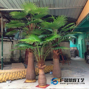 Süni Vaşinqton filifera ağacı palma ağacı fanat yarpağı