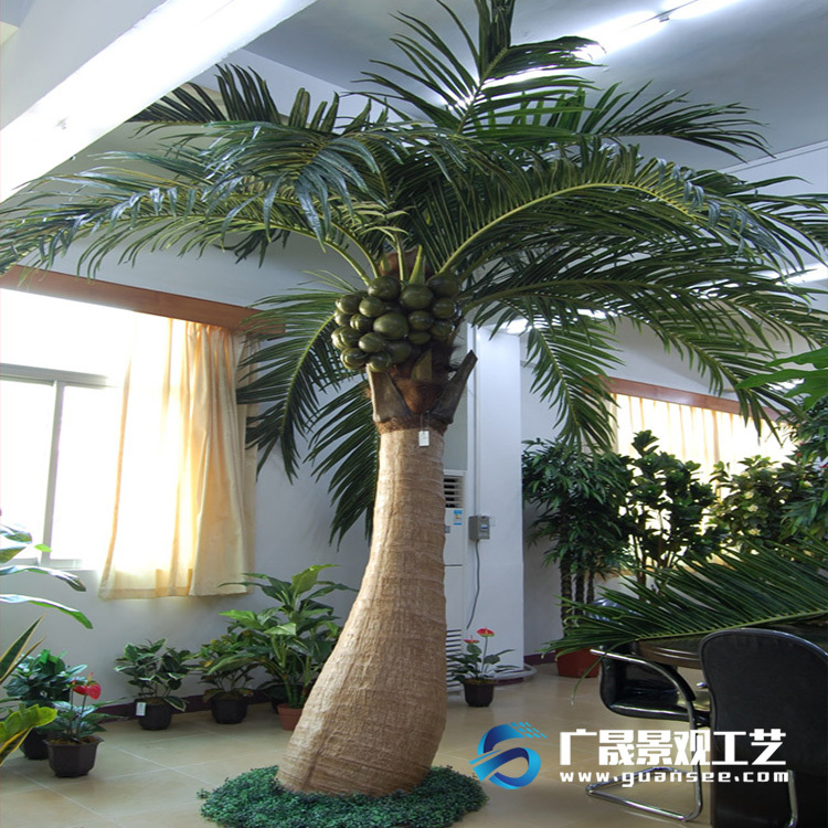 Big trunk artificial coconut tree customized size fake palm tree