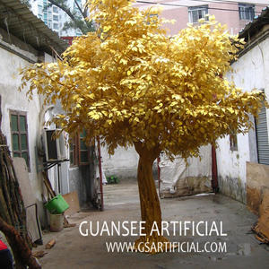 Új termék mesterséges arany fikusz fa nagykereskedelmi áron beltéri és kültéri dekoráció hamis fa
