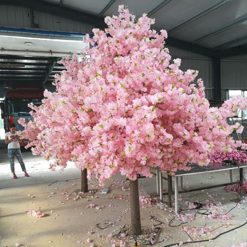 Dekoratív esküvői központok mesterséges selyem cseresznyevirág fa lakberendezési és bolti dekoráció